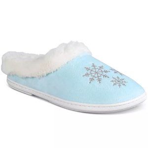 NWT Charter Club Slippers - Light blue Snowflake - Size 7-8